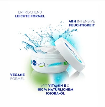 Kem dưỡng ẩm NIVEA Soft chống nẻ & dưỡng da, 200 ml Kem dưỡng ẩm NIVEA Soft chống nẻ & dưỡng da, 200 ml