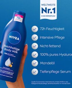 Sữa dưỡng thể NIVEA Body Milk Reichhaltig Trockene Haut - cho da khô, 400ml