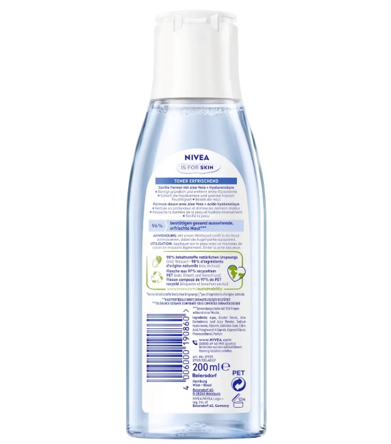 Nước hoa hồng Nivea Gesichtswasser Erfrischend cho da thường và da hỗn hợp, 200 ml Nước hoa hồng Nivea Gesichtswasser Erfrischend cho da thường và da hỗn hợp, 200 ml
