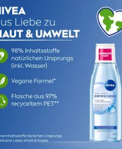 Nước hoa hồng Nivea Gesichtswasser Erfrischend cho da thường và da hỗn hợp, 200 ml