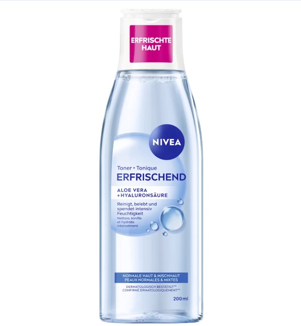 Nước hoa hồng Nivea Gesichtswasser Erfrischend cho da thường và da hỗn hợp, 200 ml
