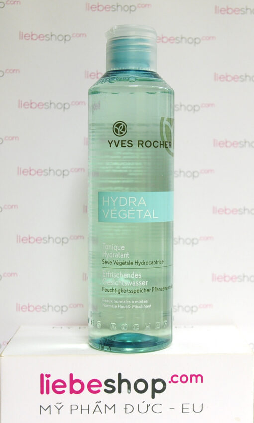 Nước hoa hồng Yves Rocher Hydra Vegetal Tonique Hydratant, 200ml - Mỹ phẩm xách tay Đức