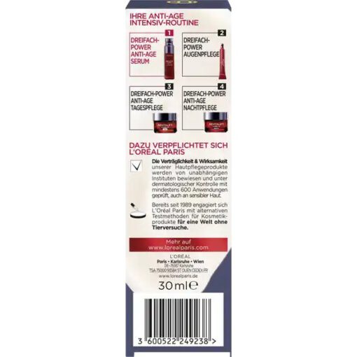 Serum Loreal Revitalift Laser X3 chống lão hóa, giảm nếp nhăn, 30ml