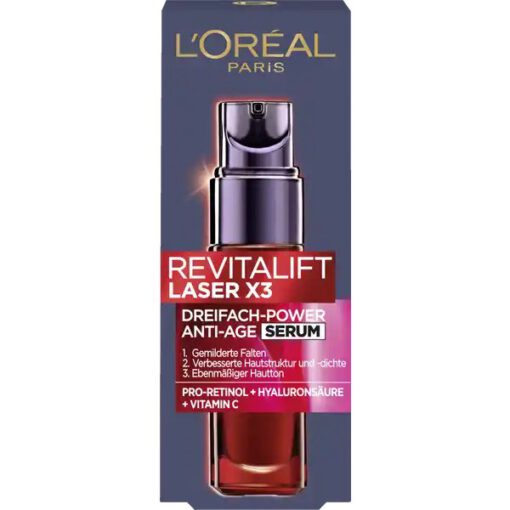 Serum Loreal Revitalift Laser X3 chống lão hóa, giảm nếp nhăn, 30ml