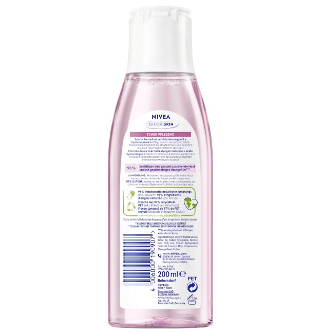 Nước hoa hồng Nivea Toner Pflegend cho da khô và da nhạy cảm, 200ml Nước hoa hồng Nivea Toner Pflegend cho da khô và da nhạy cảm, 200ml