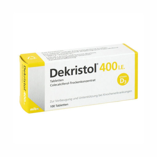Dekristol 400 I.E bổ sung Vitamin D3 chống còi xương, loãng xương, 100 viên