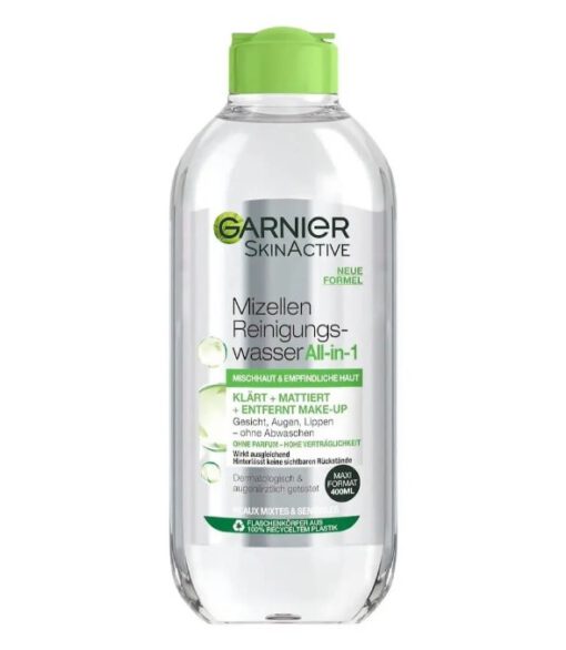 Nước tẩy trang Garnier Mizellen da hỗn hợp và da nhạy cảm, 400 ml