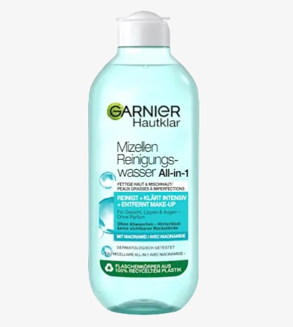 Nước tẩy trang Garnier Mizellen Hautklar 3in1 cho da nhờn và da mụn, 400 ml