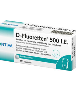 Vitamin D-Fluoretten 500 I.E bổ sung D3 cho trẻ sơ sinh và trẻ nhỏ, 90 viên