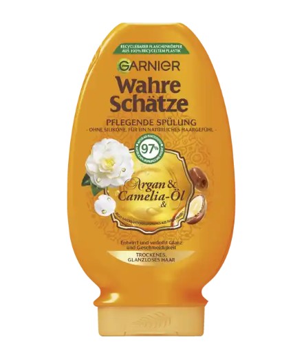 Dầu xả GARNIER Wahre Schätze Argan & Camelia-Öl cho tóc khô, 200ml