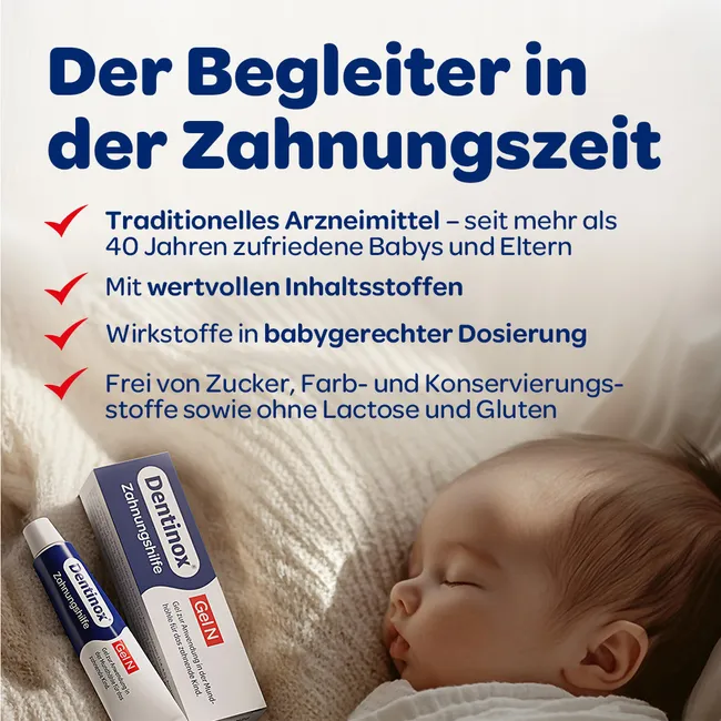 Gel bôi giảm đau mọc răng Dentinox-Gel N cho trẻ em, 10g Gel bôi giảm đau mọc răng Dentinox-Gel N cho trẻ em, 10g