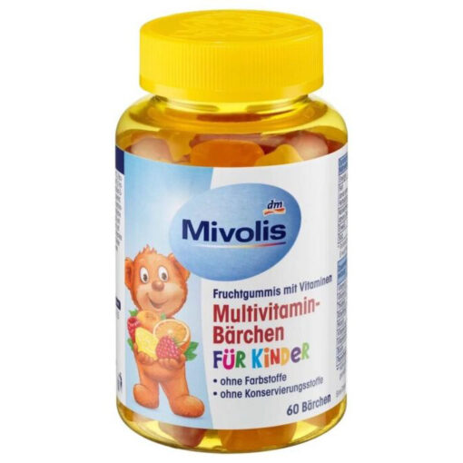 Kẹo vitamin trẻ em Mivolis Multivitamin-Bärchen, 60 viên