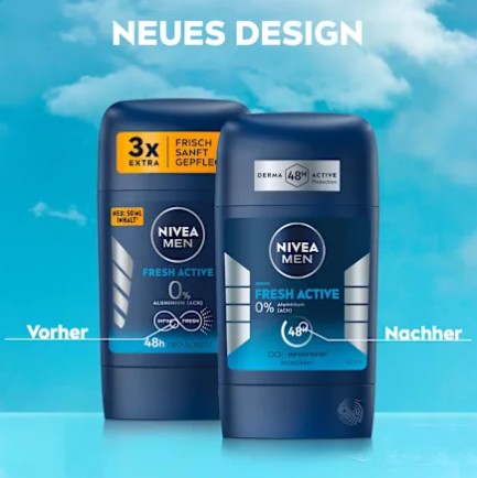Sáp khử mùi nam NIVEA MEN Fresh Active, 50 ml