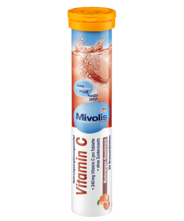 Viên sủi bổ sung vitamin C Mivolis Vitamin C, 20 viên