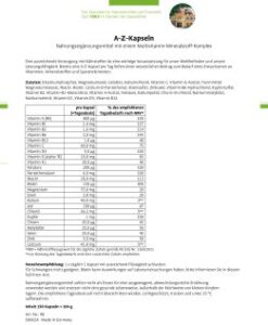 Vitamin tổng hợp Sanct Bernhard A-Z Kapseln bổ sung 24 vitamin và khoáng chất, 150 viên
