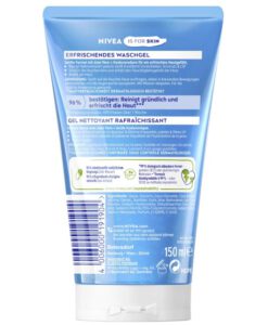 Sữa rửa mặt NIVEA Waschgel Erfrischend cho da thường và da hỗn hợp, 150ml