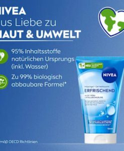 Sữa rửa mặt NIVEA Waschgel Erfrischend cho da thường và da hỗn hợp, 150ml