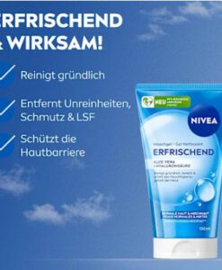 Sữa rửa mặt NIVEA Waschgel Erfrischend cho da thường và da hỗn hợp, 150ml