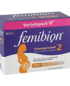 Vitamin tổng hợp cho bà bầu FEMIBION 2 Schwangerschaft - cho bà bầu từ tuần 13, dùng trong 12 tuần (2x84 viên)