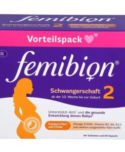 Vitamin tổng hợp cho bà bầu FEMIBION 2 Schwangerschaft - cho bà bầu từ tuần 13, dùng trong 12 tuần (2x84 viên)