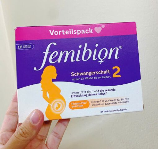 Vitamin tổng hợp cho bà bầu FEMIBION 2 Schwangerschaft - cho bà bầu từ tuần 13, dùng trong 12 tuần (2x84 viên)