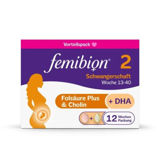 Vitamin tổng hợp cho bà bầu FEMIBION 2 Schwangerschaft - cho bà bầu từ tuần 13, dùng trong 12 tuần (2x84 viên)