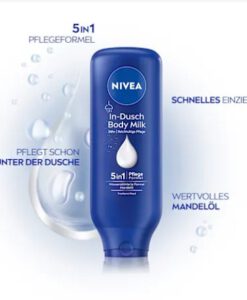 Kem xả dưỡng thể Nivea In-dusch Body Milk cho da khô, 400 ml