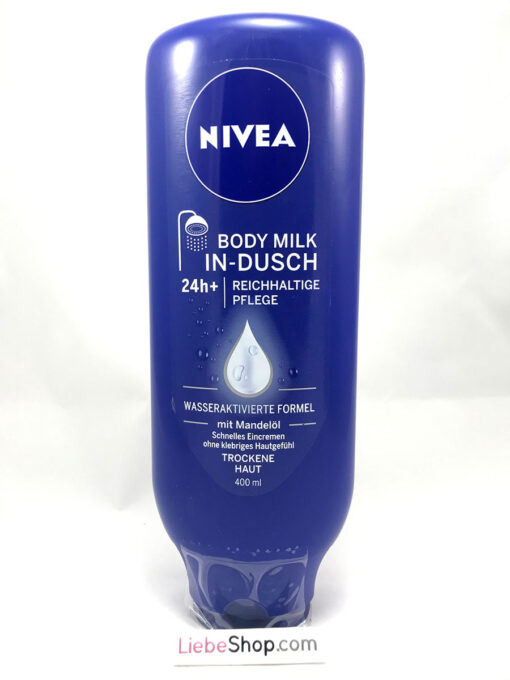 Kem xả dưỡng thể Nivea In-dusch Body Milk cho da khô, 400 ml