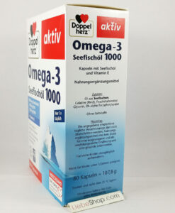 Omega-3 Seefischöl 1000 Doppelherz aktiv - Viên uống dầu cá + Vitamin E
