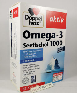 Omega-3 Seefischöl 1000 Doppelherz aktiv - Viên uống dầu cá + Vitamin E