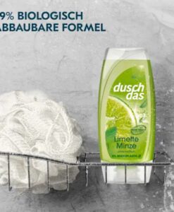 Sữa tắm Duschdas Limette küsst Minze chiết xuất chanh bạc hà, 225ml