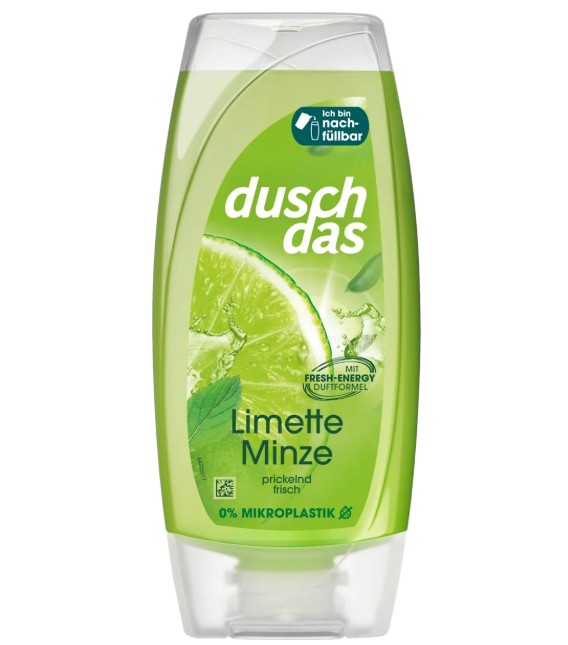 Sữa tắm Duschdas Limette küsst Minze chiết xuất chanh bạc hà, 225ml