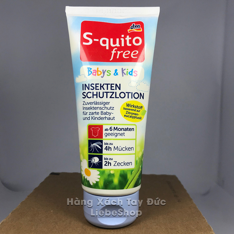 Kem chống muỗi S-quito free Insektenschutzlotion cho trẻ sơ sinh và trẻ em, 100ml
