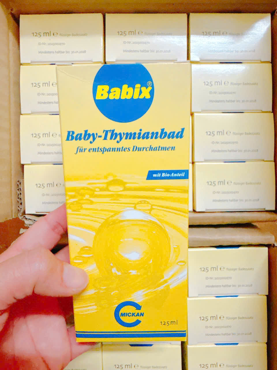 Tinh dầu tắm Babix Baby-Thymianbad chống cảm cúm, tăng sức đề kháng, 125 ml