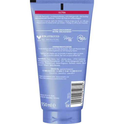 Gel vuốt tóc Taft Ultra Styling Gel Schwarzkopf, 150ml