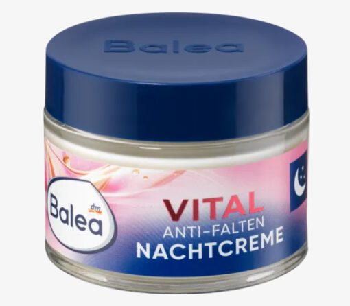 Kem dưỡng da Balea VITAL Anti-Falten Nachtcreme giảm nếp nhăn - kem đêm, 50 ml