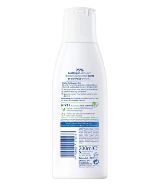 Sữa rửa mặt tẩy trang NIVEA Sanfte Reinigungsmilch, 200ml