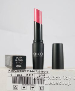 Son KIKO Ultra Glossy Stylo 804 Pearly Watermelon - Đỏ dưa hấu