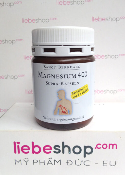 Viên uống bổ sung Magie - Magnesium-400-supra Kapseln, 60 viên - Dược phẩm Đức