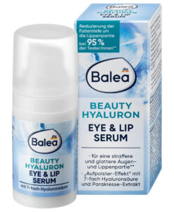 Balea Beauty Hyaluron Eye & Lip Serum - huyết thanh chống lão hóa, làm căng da vùng mắt và môi, 15 ml