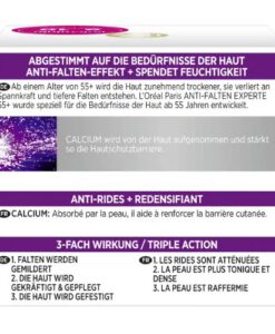 Kem dưỡng da Loreal Anti-Falten Experte 55+ giảm nếp nhăn tái tạo da ban ngày, 50ml