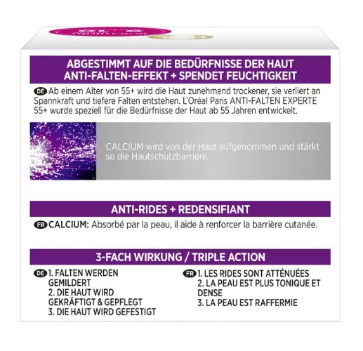 Kem dưỡng da Loreal Anti-Falten Experte 55+ giảm nếp nhăn tái tạo da ban ngày, 50ml Kem dưỡng da Loreal Anti-Falten Experte 55+ giảm nếp nhăn tái tạo da ban ngày, 50ml