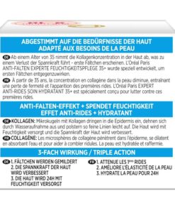 Kem dưỡng da L’Oréal Paris Anti-Falten Experte 35+ bổ sung collagen, 50ml