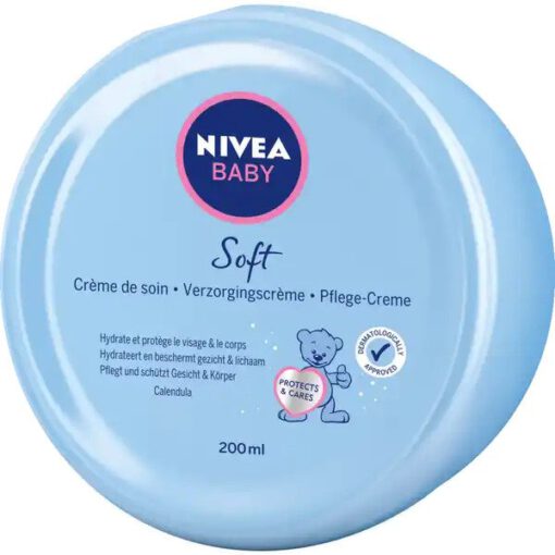 Kem dưỡng da Nivea Baby Soft Creme cho trẻ sơ sinh và trẻ em, 200ml