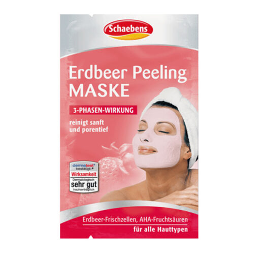 Mặt nạ Schaebens Erdbeer Peeling Maske tẩy da chết hương dâu, 2x6ml
