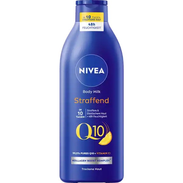 Sữa dưỡng thể NIVEA Q10 Body Milk + Vitamin C cho da khô, 400ml