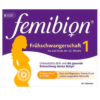 Vitamin bà bầu FEMIBION 1 Frühschwangerschaft - dùng từ khi mang thai đến tuần thứ 12, hộp dùng 8 tuần (56 viên)