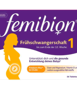 Vitamin bà bầu FEMIBION 1 Frühschwangerschaft - dùng từ khi mang thai đến tuần thứ 12, hộp dùng 8 tuần (56 viên)