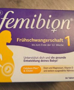 Vitamin bà bầu FEMIBION 1 Frühschwangerschaft - dùng từ khi mang thai đến tuần thứ 12, hộp dùng 8 tuần (56 viên)