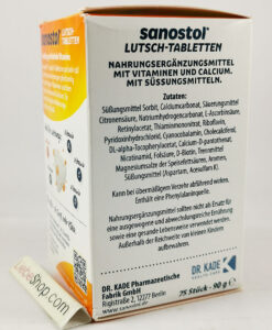 Viên ngậm Sanostol Lutsch-Tabletten bổ sung Canxi và Multi-Vitamin, 75 viên